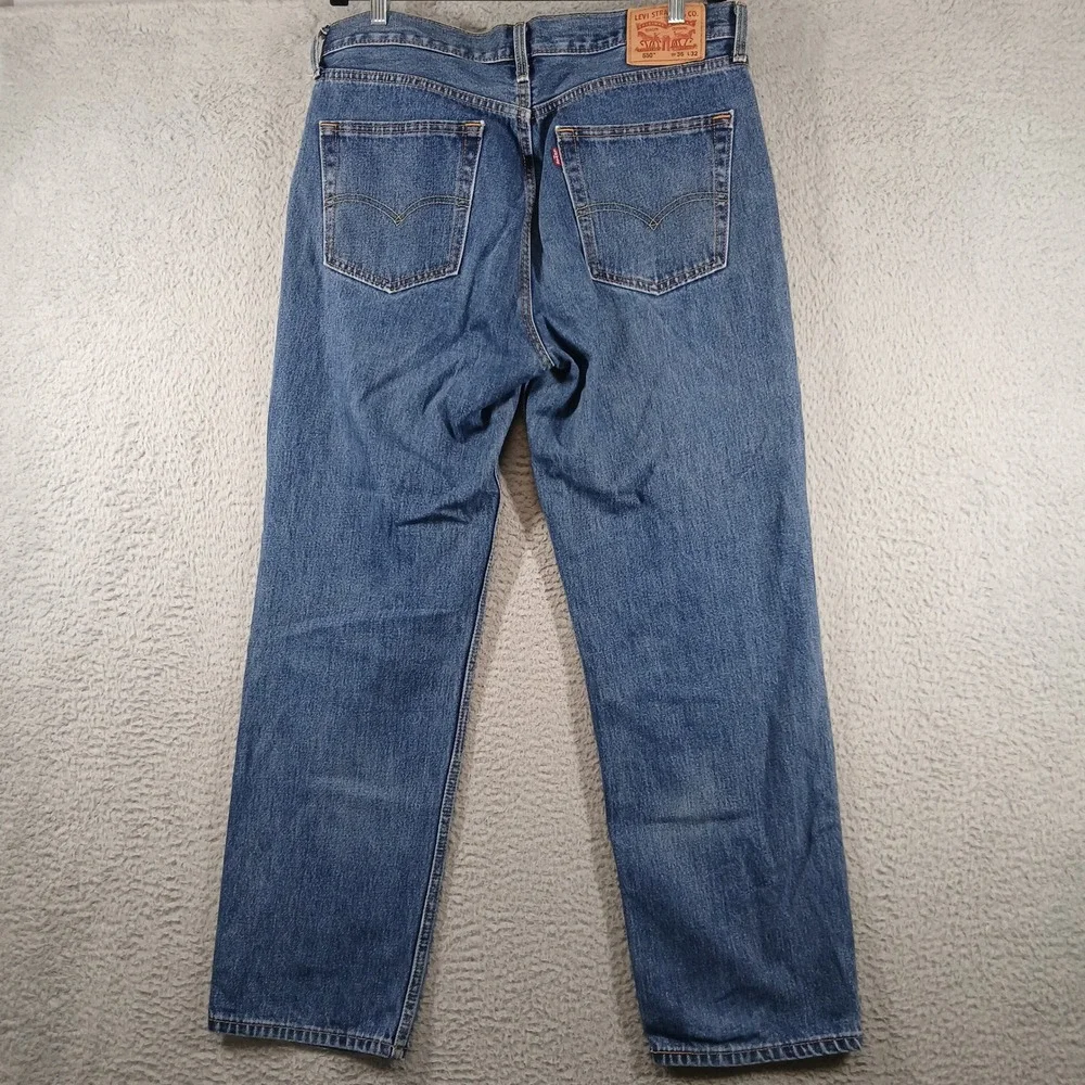 Levi's 550 Jeans Mens 36x32 Blue Relaxed Fit Tapered Leg‎ Denim Pants